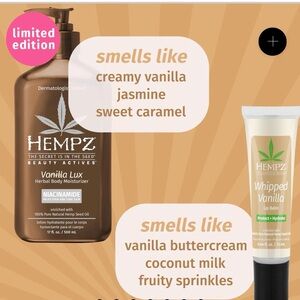 Hempz Vanilla Lux Moisturizer and Lip Balm Set
